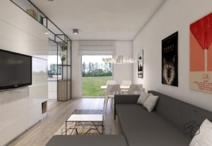 studio2design | mieszkanie 43m² | wizualizacja | projekt: Aleksandra Rychlewska | wizualizacje: Aleksandra Rychlewska, Tomasz Olchiwier